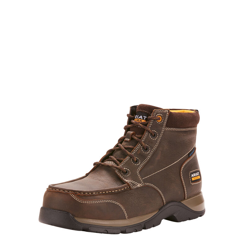 Botas De Trabajo Ariat Edge Lte Chukka Waterproof Composite Toe Marrones Hombre - Chile 130-SHMNLI